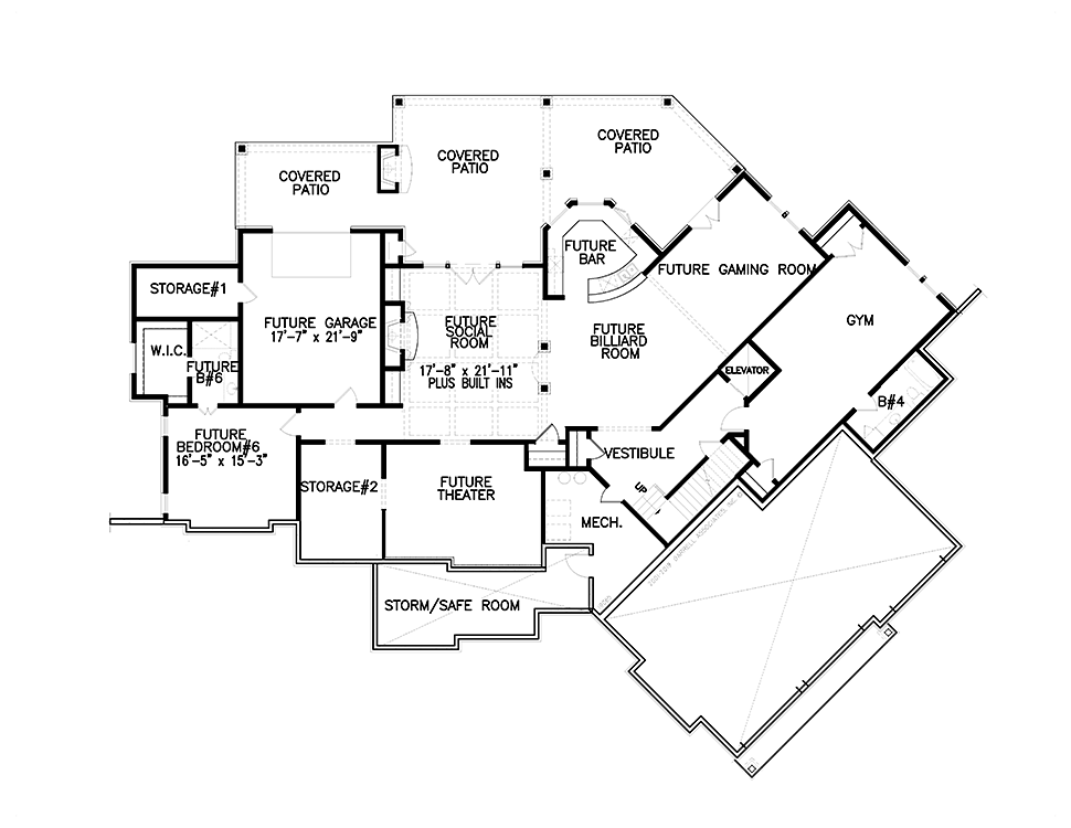 House Plan 97644 Lower Level