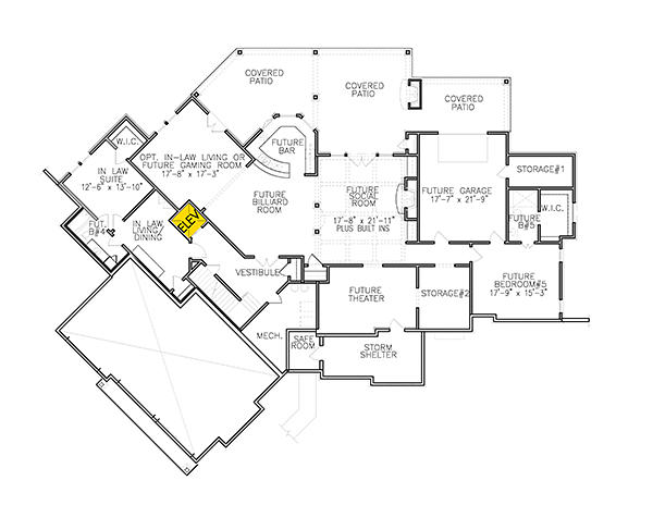 House Plan 97674 Lower Level