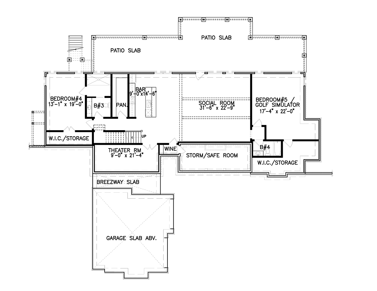 House Plan 97695 Lower Level