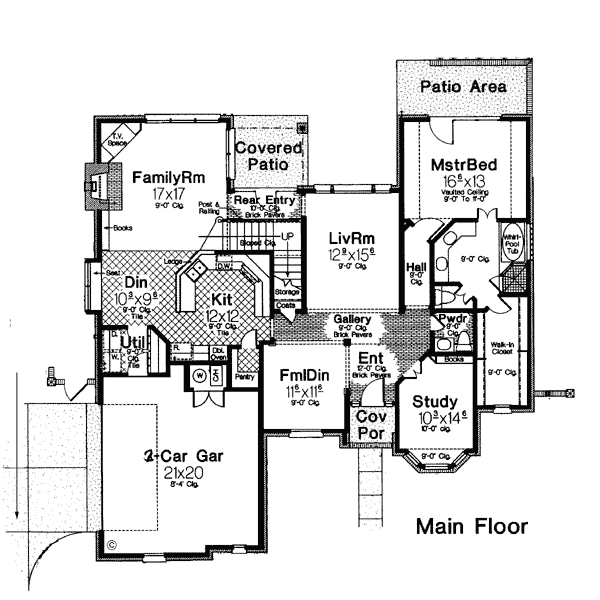 House Plan 97851 Level One