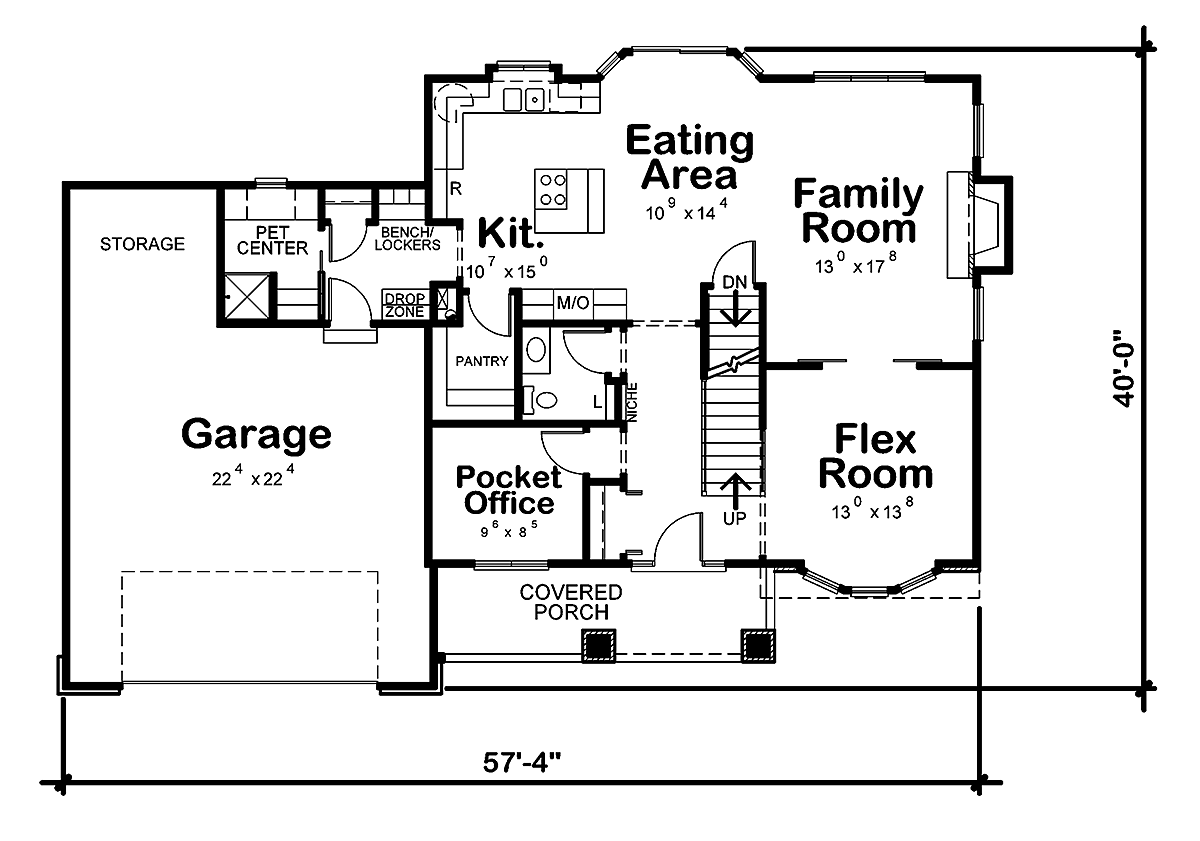House Plan 97951 Level One