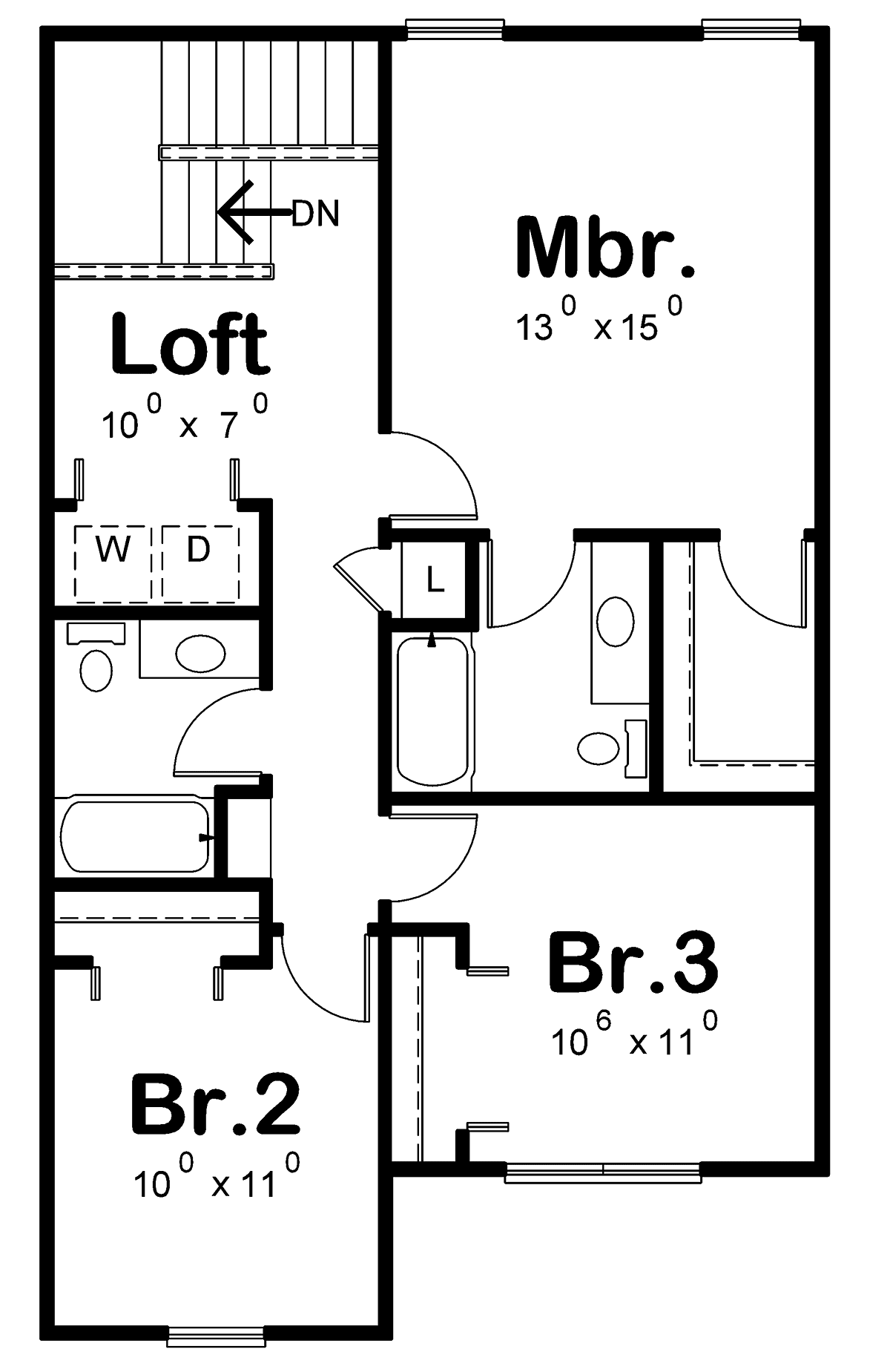 House Plan 97960 Level Two