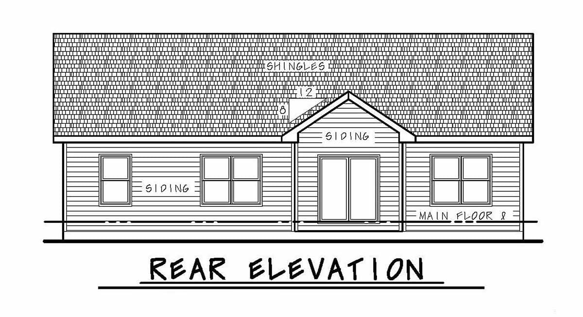 House Plan 97978 Rear Elevation