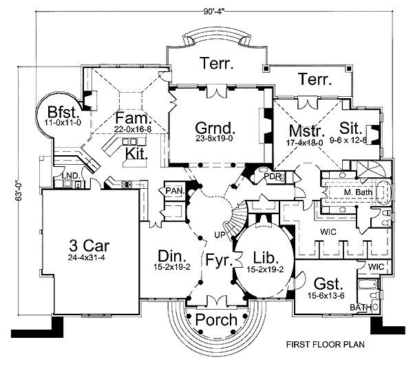 House Plan 98214 Level One