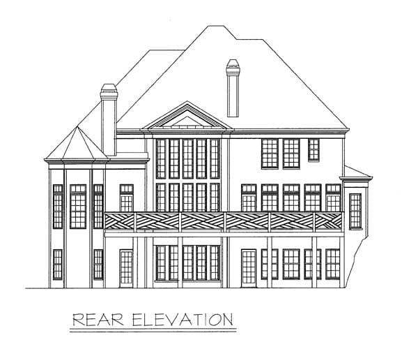 House Plan 98249 Rear Elevation