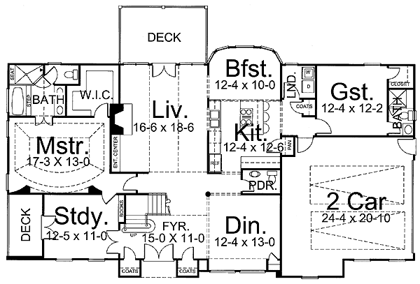 House Plan 98296 Level One