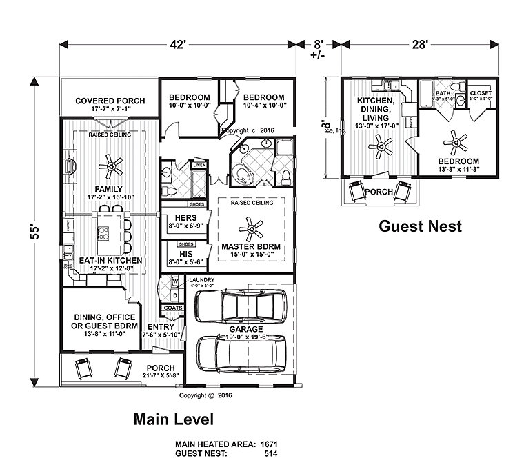 House Plan 98401 Level One