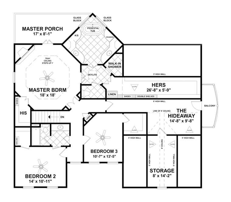 House Plan 98405 Level Two