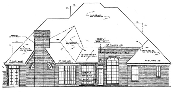 House Plan 98511 Rear Elevation