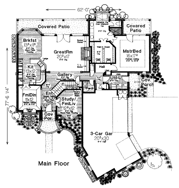 House Plan 98568 Level One