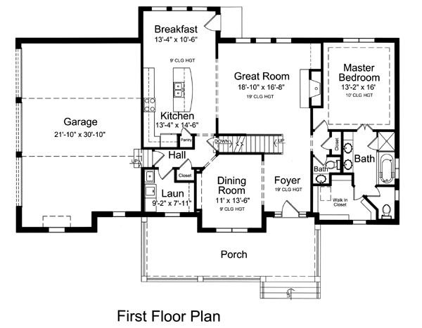 House Plan 98604 Level One