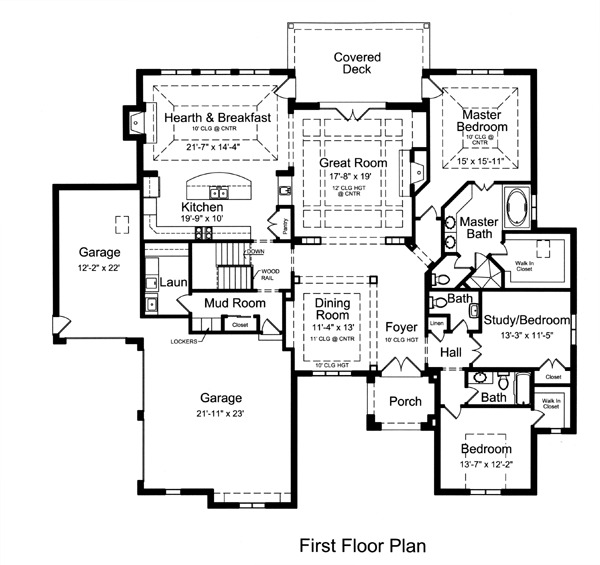House Plan 98607 Level One