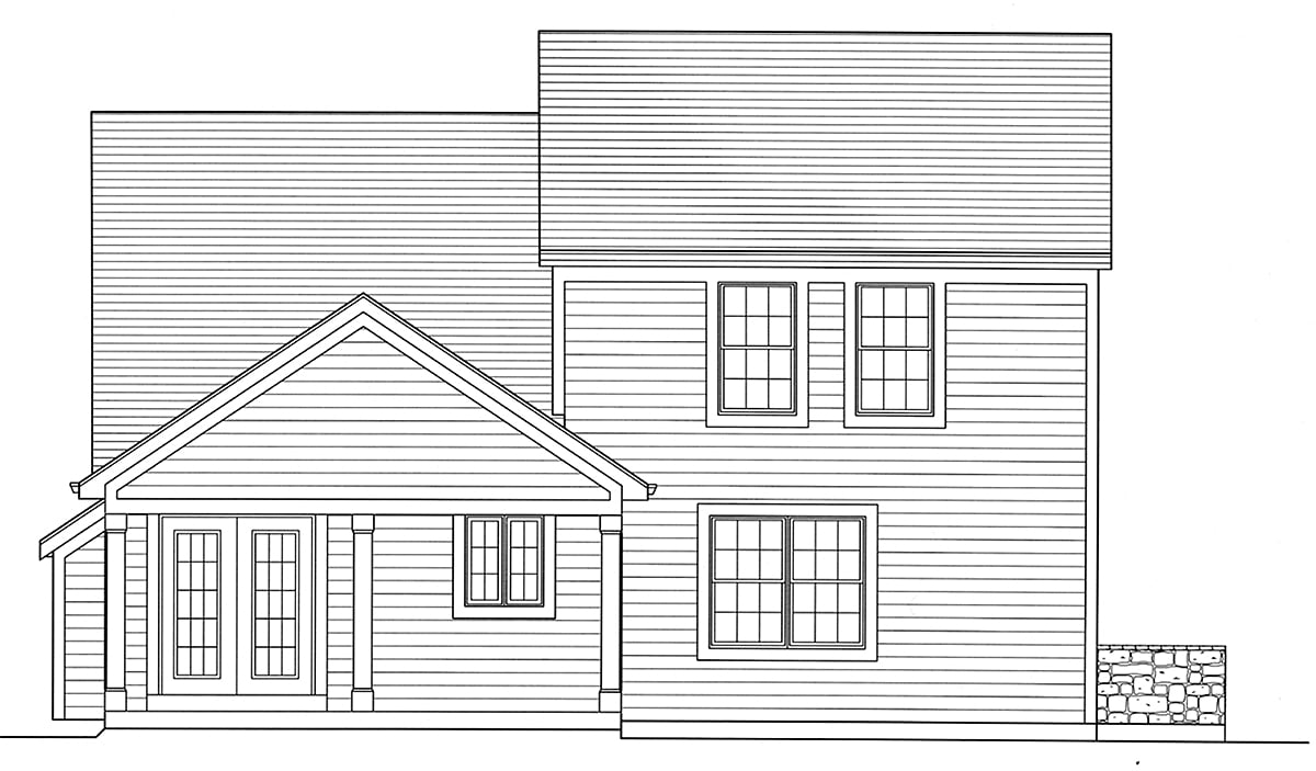 House Plan 98648 Rear Elevation