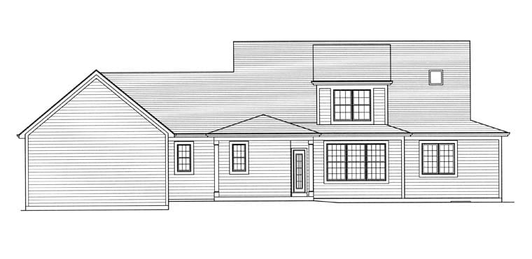 House Plan 98656 Rear Elevation