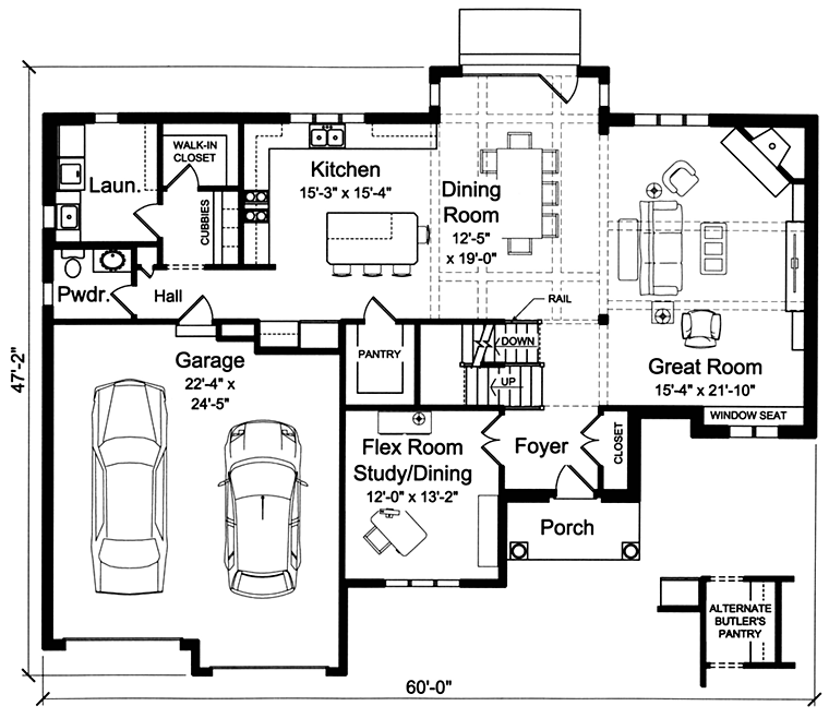 House Plan 98672 Level One