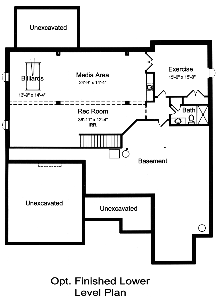 House Plan 98674 Lower Level