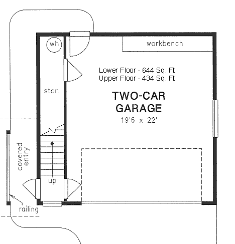 Garage Plan 98883 - 2 Car Garage Apartment Level One