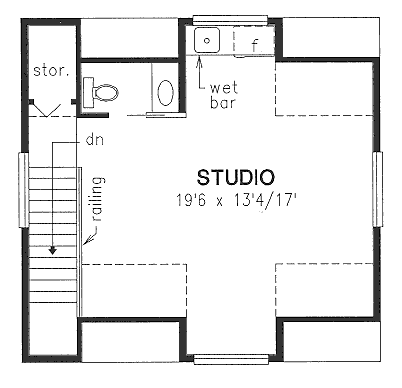 Garage Plan 98883 - 2 Car Garage Apartment Level Two