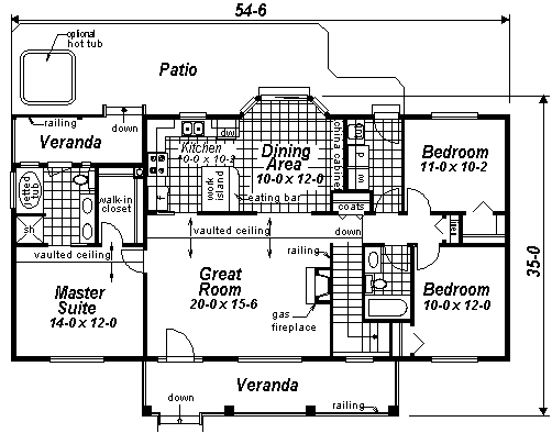 House Plan 98889 Level One