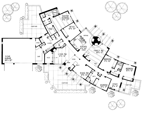 House Plan 99272 Level One
