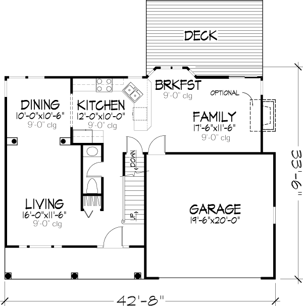 House Plan 99350 Level One