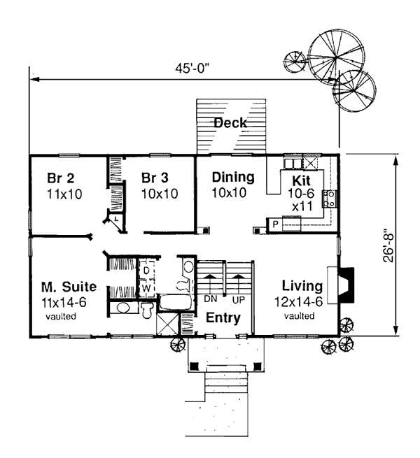 House Plan 99365 Level One