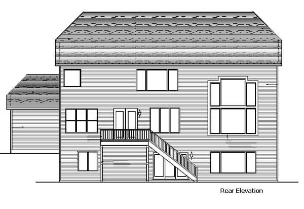 House Plan 99379 Rear Elevation