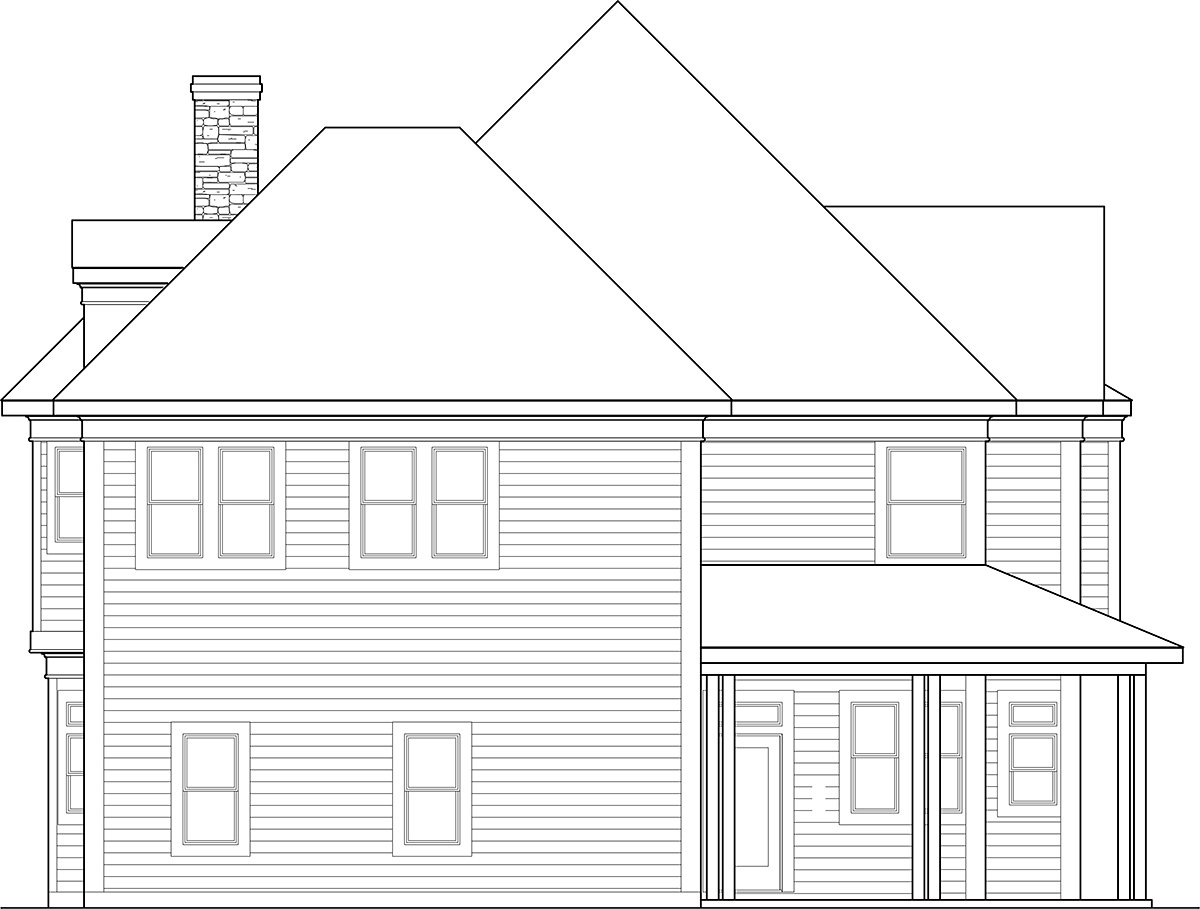 House Plan 99392 Rear Elevation