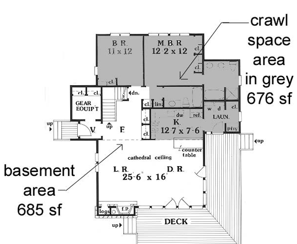 House Plan 99645 Alternate Level One