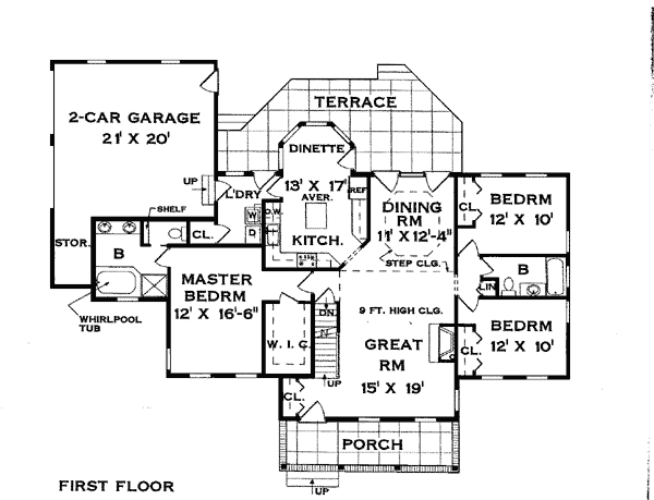 House Plan 99672 Level One