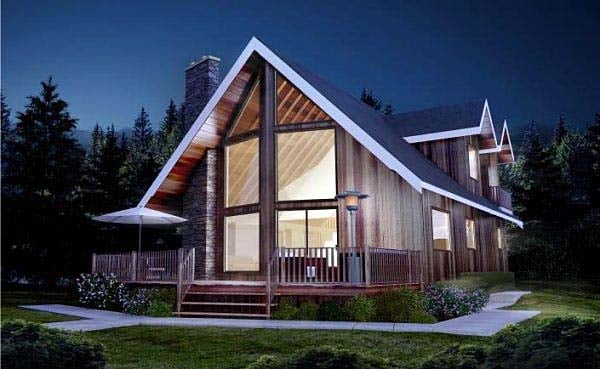 Contemporary Plan with 1561 Sq. Ft., 2 Bedrooms, 2 Bathrooms Elevation