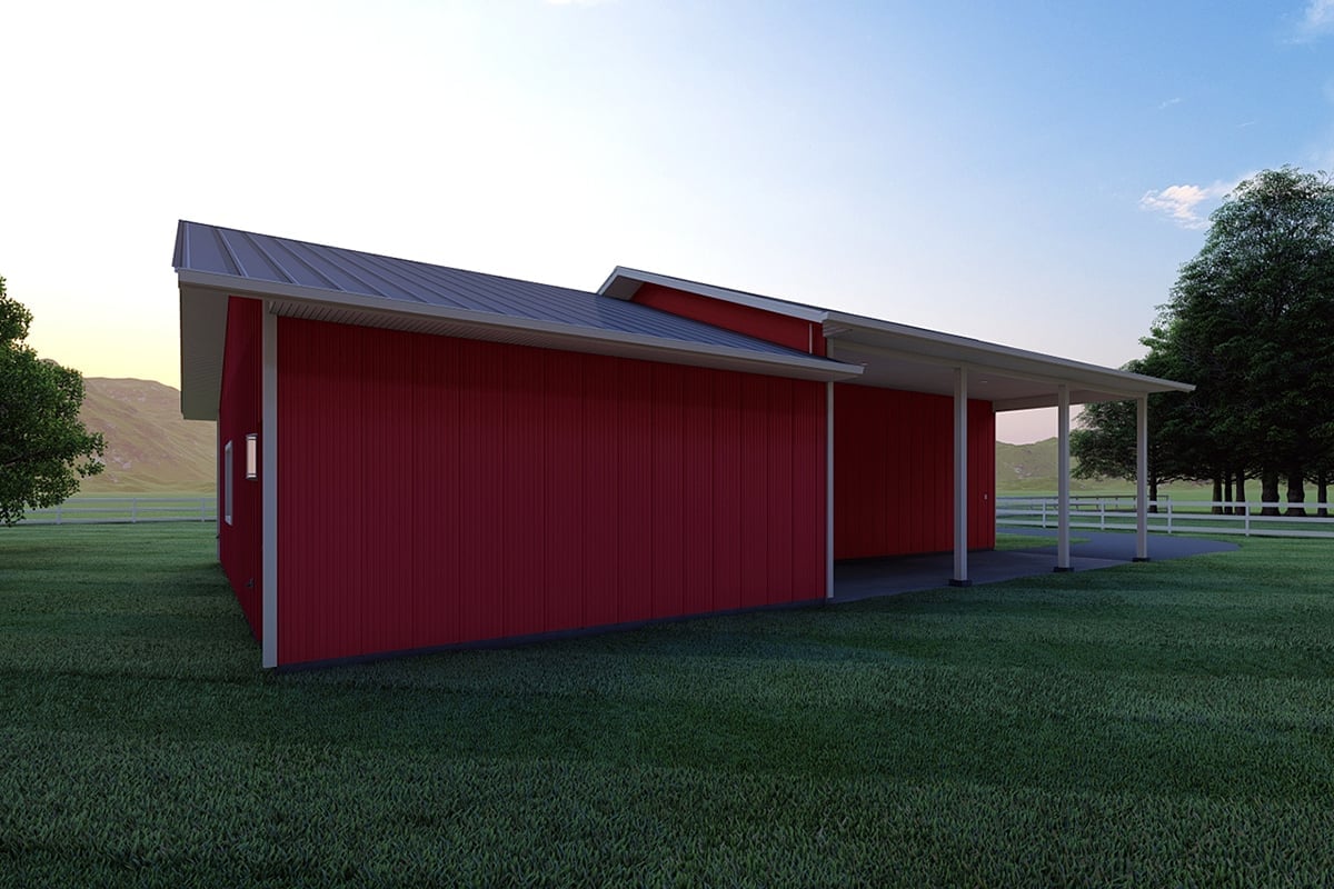 Garage Plan 99933 - 3 Car Garage Rear Elevation