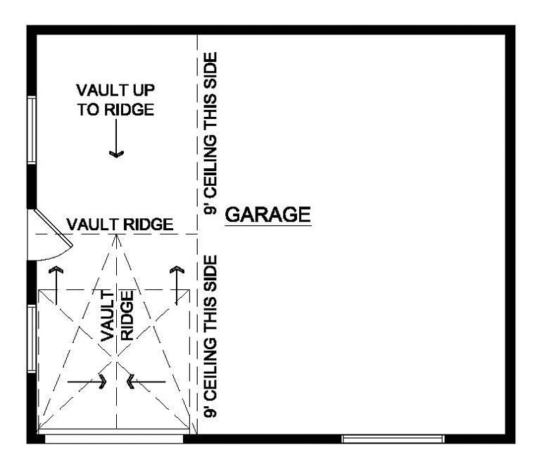 Garage Plan 99948 - 1 Car Garage Level One