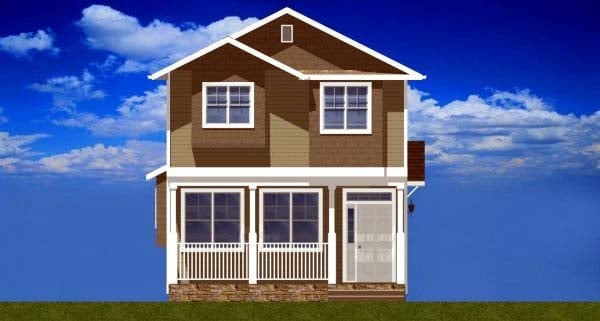 Multi-Family Plan 99955 Rear Elevation