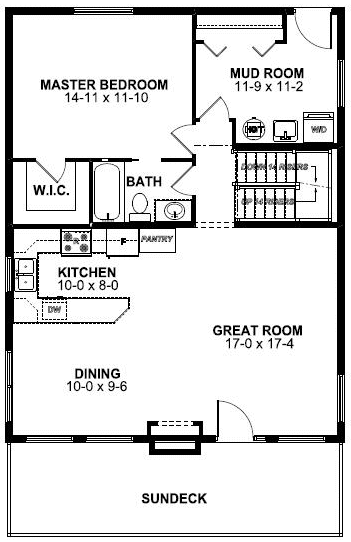 House Plan 99975 Level One
