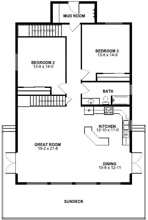 House Plan 99976 Level One