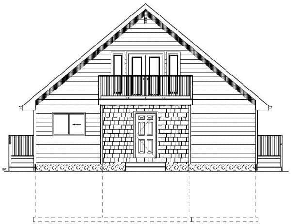 House Plan 99976 Rear Elevation