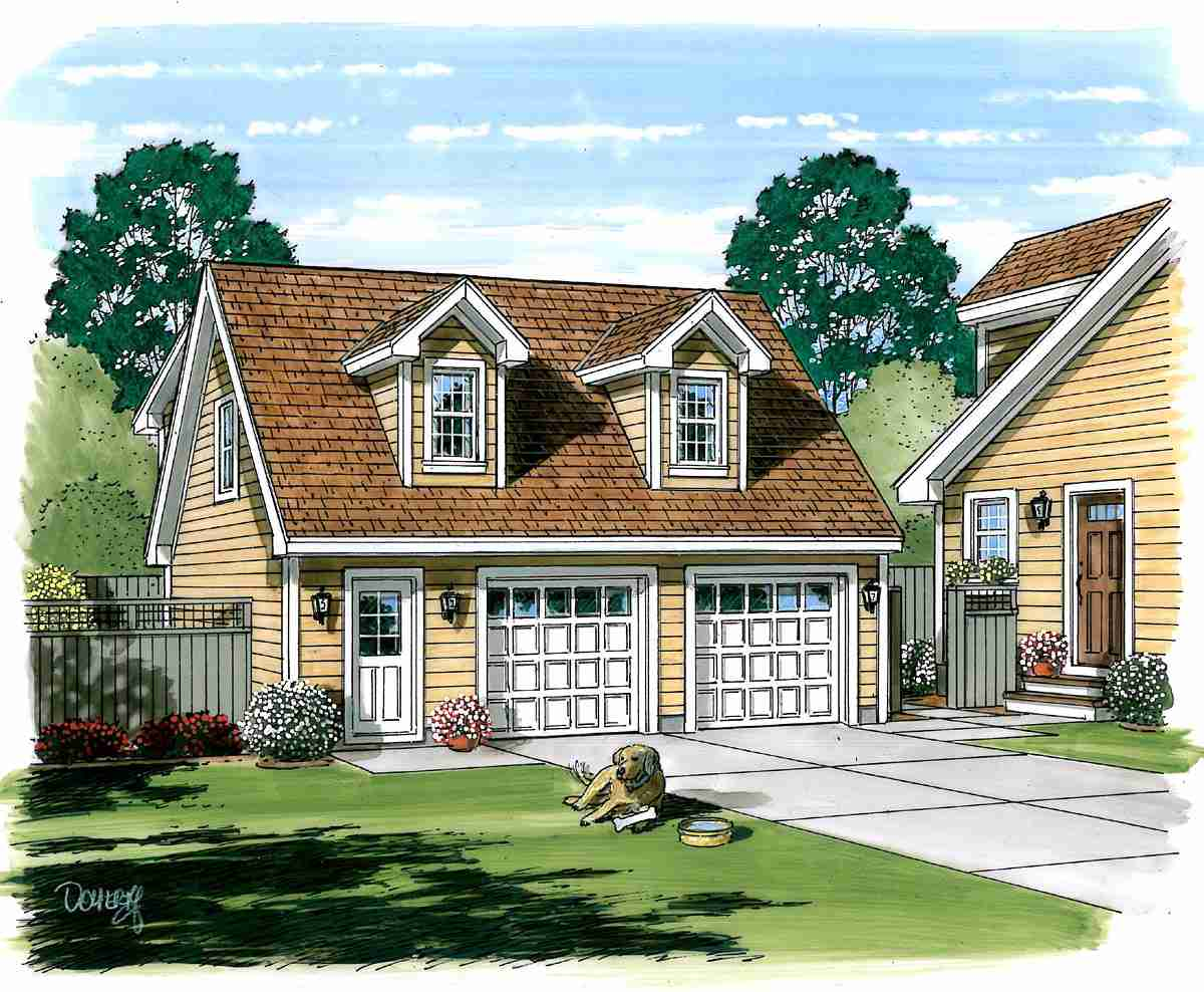 Garage Plan 30030 - 2 Car Garage Apartment Picture 1