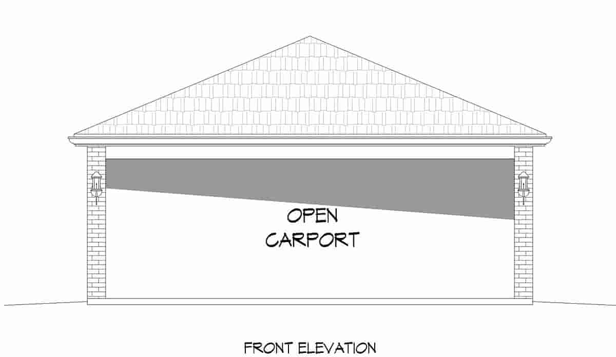 Garage Plan 40883 - 2 Car Garage Picture 1