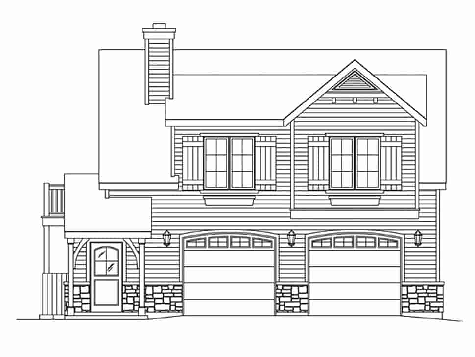 Garage Plan 45183 - 2 Car Garage Apartment Picture 3