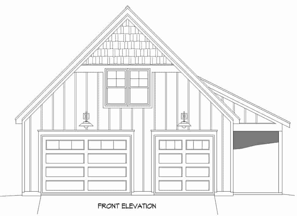 Garage Plan 52113 - 2 Car Garage Apartment Picture 3