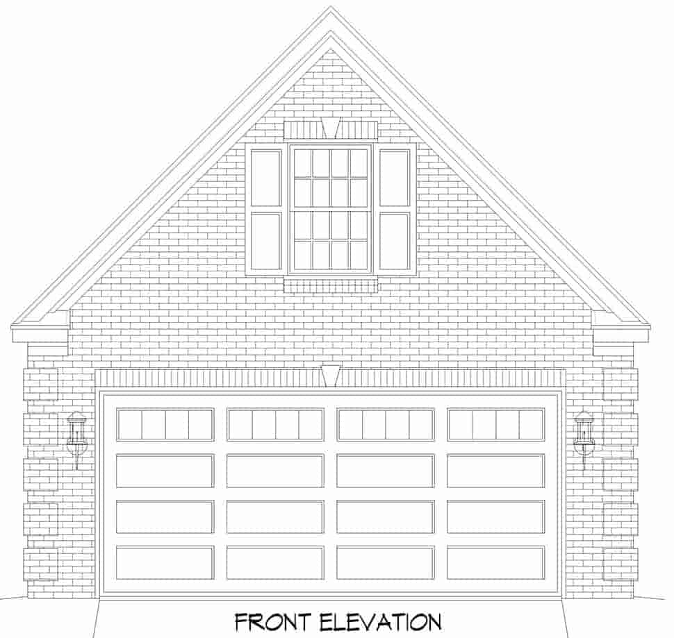 Garage Plan 52114 - 2 Car Garage Apartment Picture 3