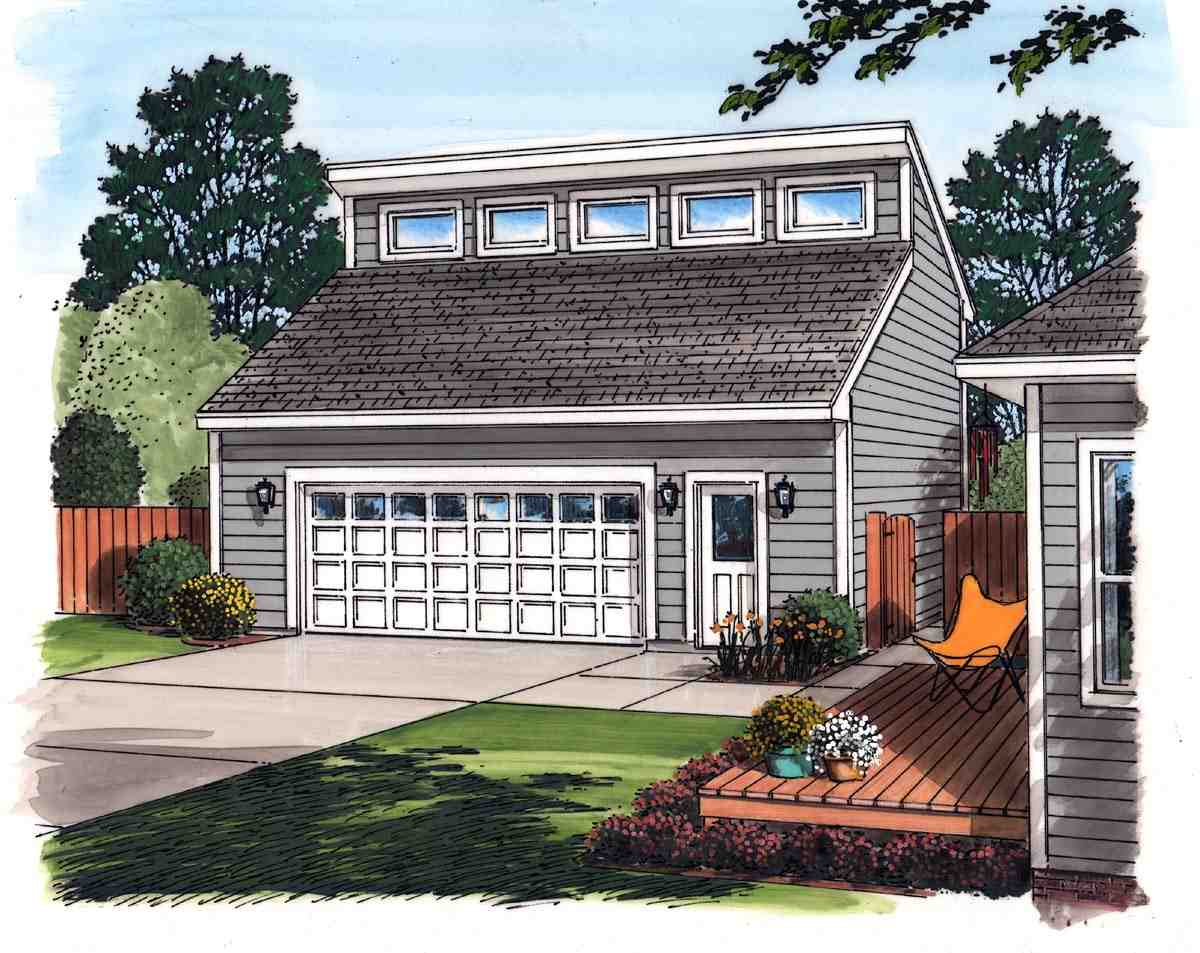 Garage Plan 30010 - 2 Car Garage Picture 1