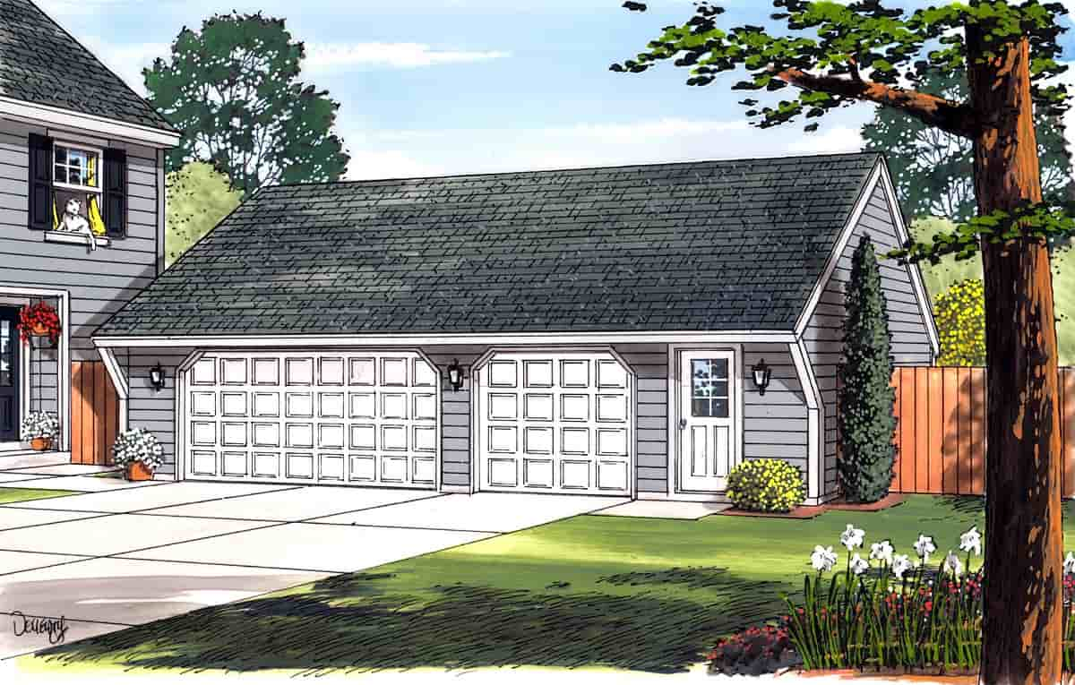 Garage Plan 30022 - 3 Car Garage Picture 1