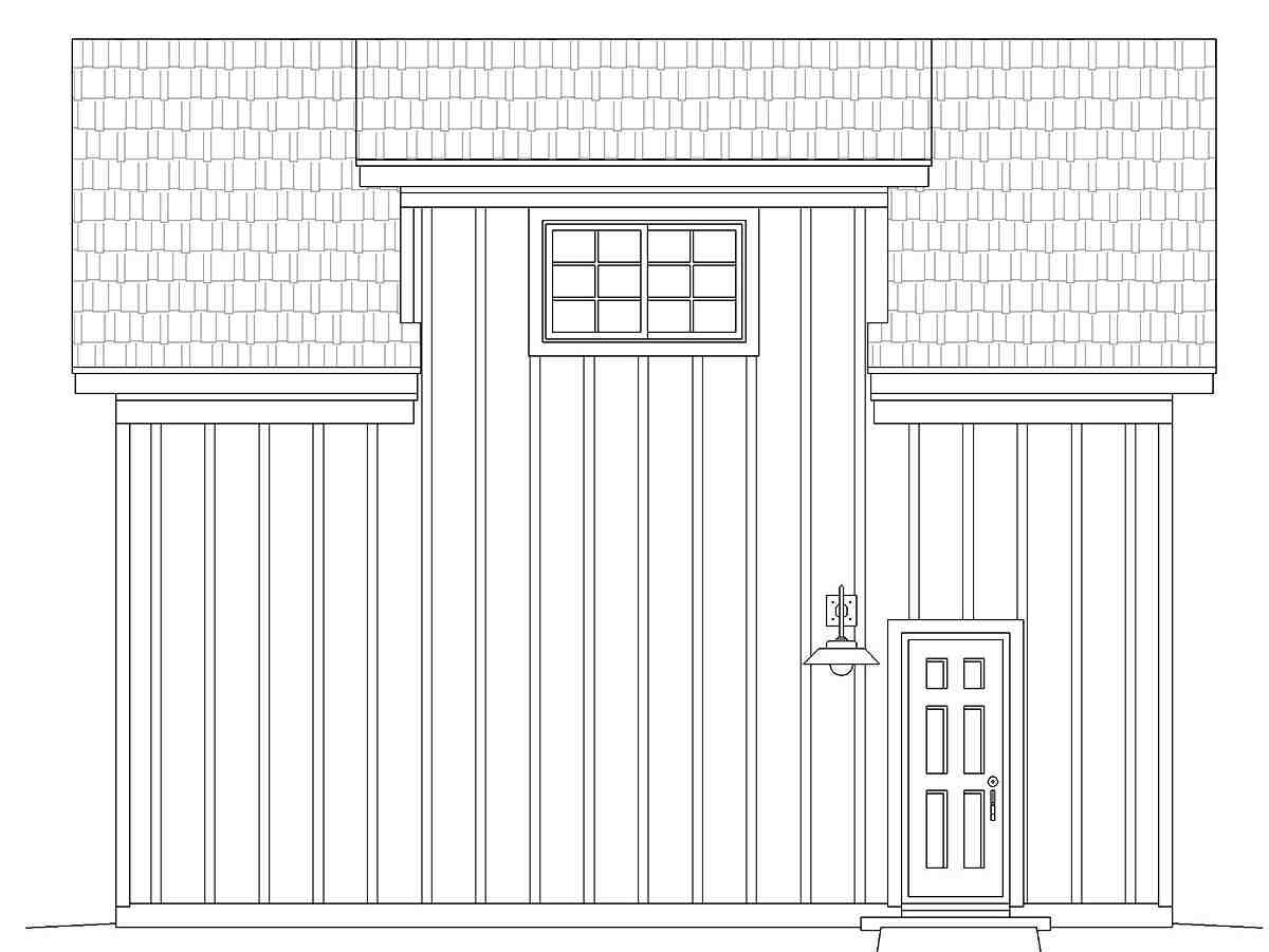 Garage Plan 40879 - 1 Car Garage Picture 1