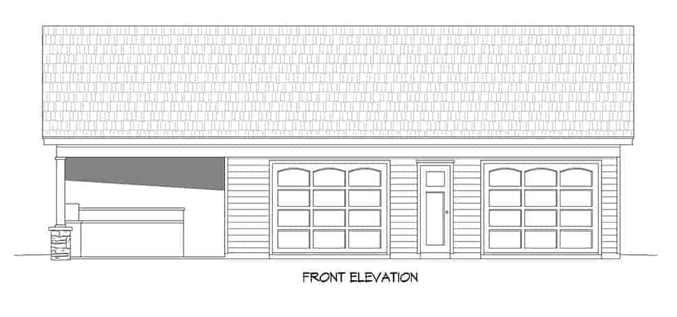 Garage Plan 40890 - 0 Car Garage Picture 3