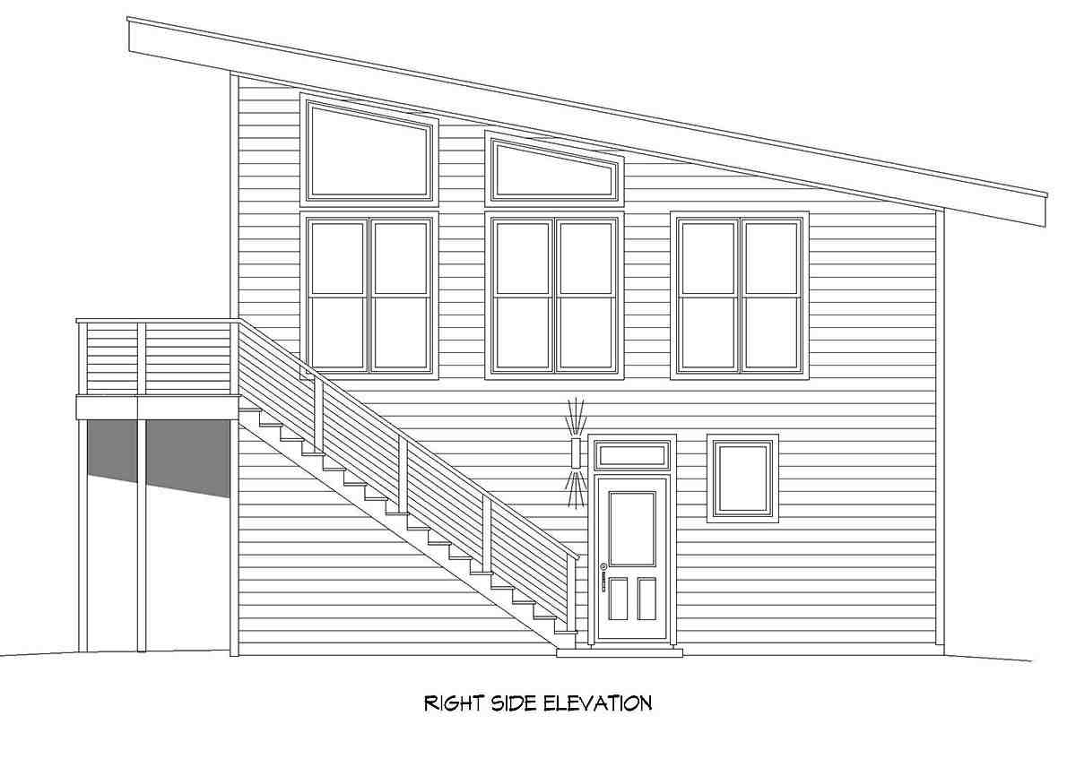 Garage-Living Plan 40896 Picture 1