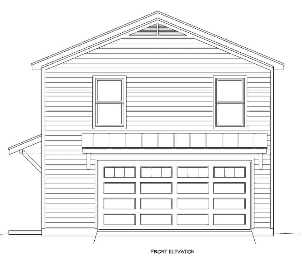 Garage Plan 40899 - 2 Car Garage Apartment Picture 3