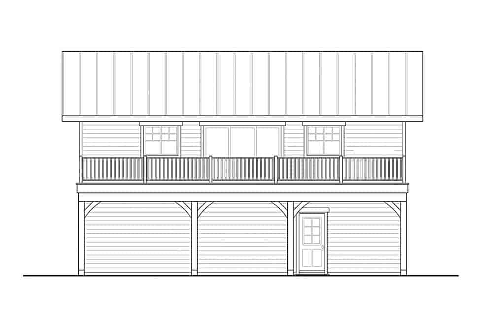 Garage Plan 41315 - 2 Car Garage Apartment Picture 1