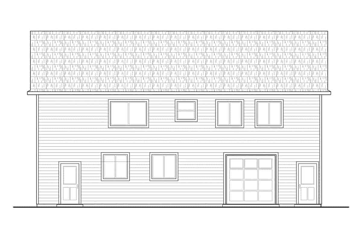 Garage Plan 41371 - 2 Car Garage Apartment Picture 1